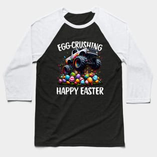 Egg-crushing Happy Easter Monster Truck Baseball T-Shirt